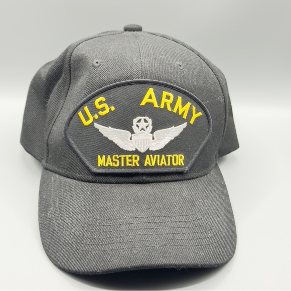 U.S. Army Master Aviator Hat HMC Honors Adjustable Cap Black Military Veteran - Picture 1 of 6